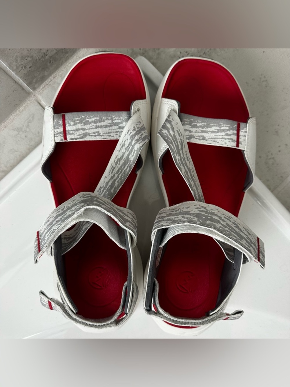 Timberland White and Red Men's Sport Sandals Size 10 Men - Picture 13 of 16